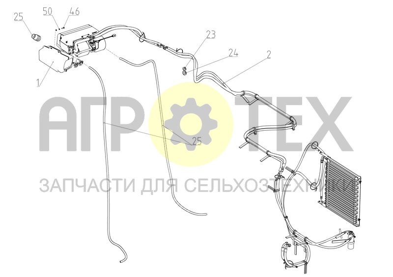 Чертеж Установка кондиционера (S330.06.28.000Ф)